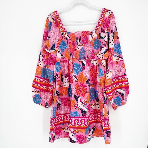 NWT Printfresh Maria Dress in Pelican Palms Print - Picture 3 of 7
